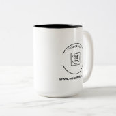 Modern Business Logo Website Two Tone Mug ツートーンマグカップ (正面右)