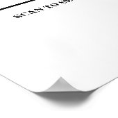 Modern Business opening hours logo and qr code ポスター (角)