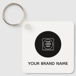 Modern Business QR Code Logo Promo Keychains キーホルダー