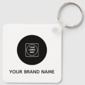 Modern Business QR Code Logo Promo Keychains キーホルダー (裏面)