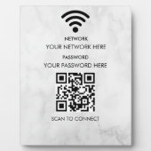 Modern Business Wifi Network and Password Black  フォトプラーク (正面)