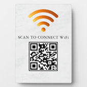 Modern Business Wifi Network and Password Black  フォトプラーク (正面)