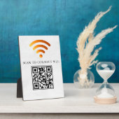 Modern Business Wifi Network and Password Black  フォトプラーク (側面)