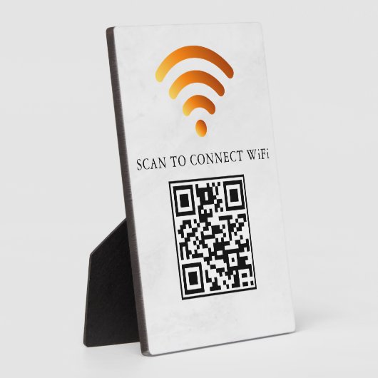 Modern Business Wifi Network and Password Black  フォトプラーク (側面)