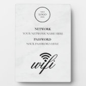 Modern Business Wifi Network and Password Black フォトプラーク (正面)