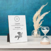 Modern Business Wifi Network and Password Black フォトプラーク (側面)