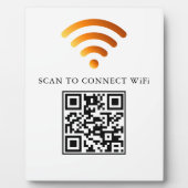 Modern Business Wifi Network and Password Black  フォトプラーク (正面)