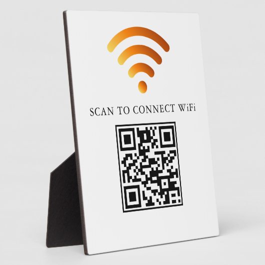 Modern Business Wifi Network and Password Black  フォトプラーク (側面)