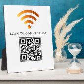 Modern Business Wifi Network and Password Black  フォトプラーク (側面)