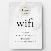 Modern Business Wifi Network and Password Black  フォトプラーク (正面)