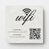 Modern Business Wifi Network and Password Black  フォトプラーク (正面)