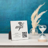 Modern Business Wifi Network and Password Black  フォトプラーク (インサイチュ)