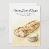 Modern Butter Yellow & White Minimalist Wedding 招待状 (正面/裏面)