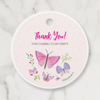 Modern Butterfly Thank You Tag フェイバータグ