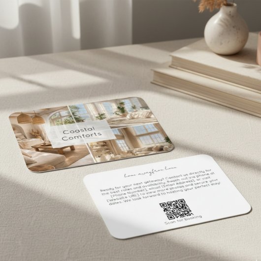 Modern Cabin Rental Property QR Code 名刺