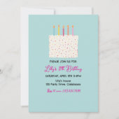 Modern Cake Birthday Invitation, Colorful Sprinkle 招待状 (正面)