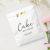 Modern Cake Me Home Wedding Treat Thank You フェイバーバッグ (封をした状態)
