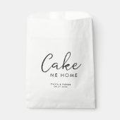 Modern Cake Me Home Wedding Treat Thank You フェイバーバッグ (正面)