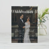 Modern Calendar Style Photo Save The Date 招待状 (スタンド正面)