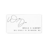 Modern Calligraphic We Do Wedding Return Address ラベル (正面)