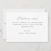 Modern Calligraphy 2 Photo Wedding サンキューカード (裏面)