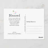 Modern Calligraphy Baby Shower Thank You Photo ポストカード (裏面)