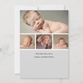 Modern Calligraphy Birth of a Baby Boy 案内状 (裏面)