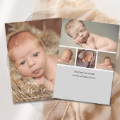 Modern Calligraphy Birth of a Baby Boy 案内状