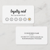 Modern Calligraphy Black & White Minimalist  ロイヤリティカード (正面/裏面)