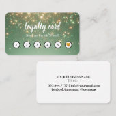Modern Calligraphy Glitter Minimalist ロイヤリティカード (正面/裏面)
