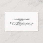 Modern Calligraphy Glitter Minimalist ロイヤリティカード (裏面)