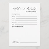 Modern Calligraphy Graduation advice & wishes アドバイスカード (正面)