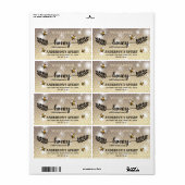 Modern calligraphy honey branch  jar label ラベル (フルシート)