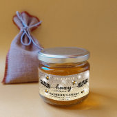 Modern calligraphy honey branch  jar label ラベル