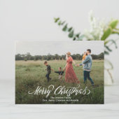 Modern Calligraphy Merry Christmas シーズンカード (スタンド正面)
