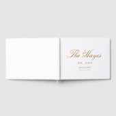 Modern Calligraphy Personalized Wedding ゲストブック (全面)