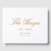 Modern Calligraphy Personalized Wedding ゲストブック (正面)