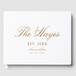 Modern Calligraphy Personalized Wedding ゲストブック