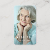 Modern Calligraphy Photo Funeral Memorial Card 名刺 (正面)