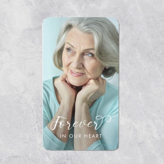 Modern Calligraphy Photo Funeral Memorial Card 名刺