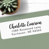 Modern Calligraphy Return Address Label ラベル