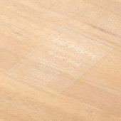 Modern Calligraphy Script Bat Mitzvah アクリル招待状 (レイダウン)