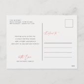 Modern Calligraphy Script Christmas Family Photo シーズンポストカード (裏面)