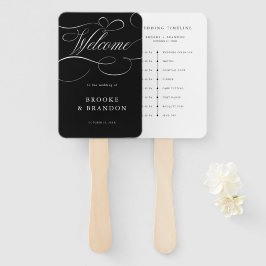 Modern calligraphy timeless black wedding Timeline ハンドファン