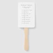 Modern calligraphy timeless black wedding Timeline ハンドファン (裏面)