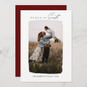 Modern Calligraphy Vertical Peace on Earth シーズンカード (正面/裏面)