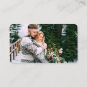 Modern Calligraphy Wedding Registry Photo Green エンクロージャーカード (裏面)