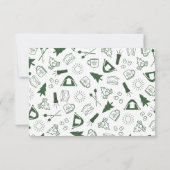 Modern Camp Bachelorette Green サンキューカード (裏面)
