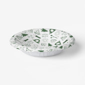 Modern Camp Bachelorette Green ペーパーボウル (傾斜あり)