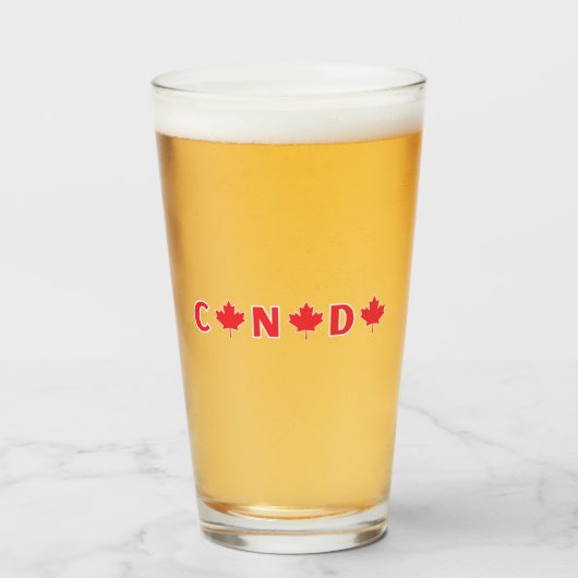 Modern canada canadian country Flag Souvenir タンブラーグラス (ドリンク正面)